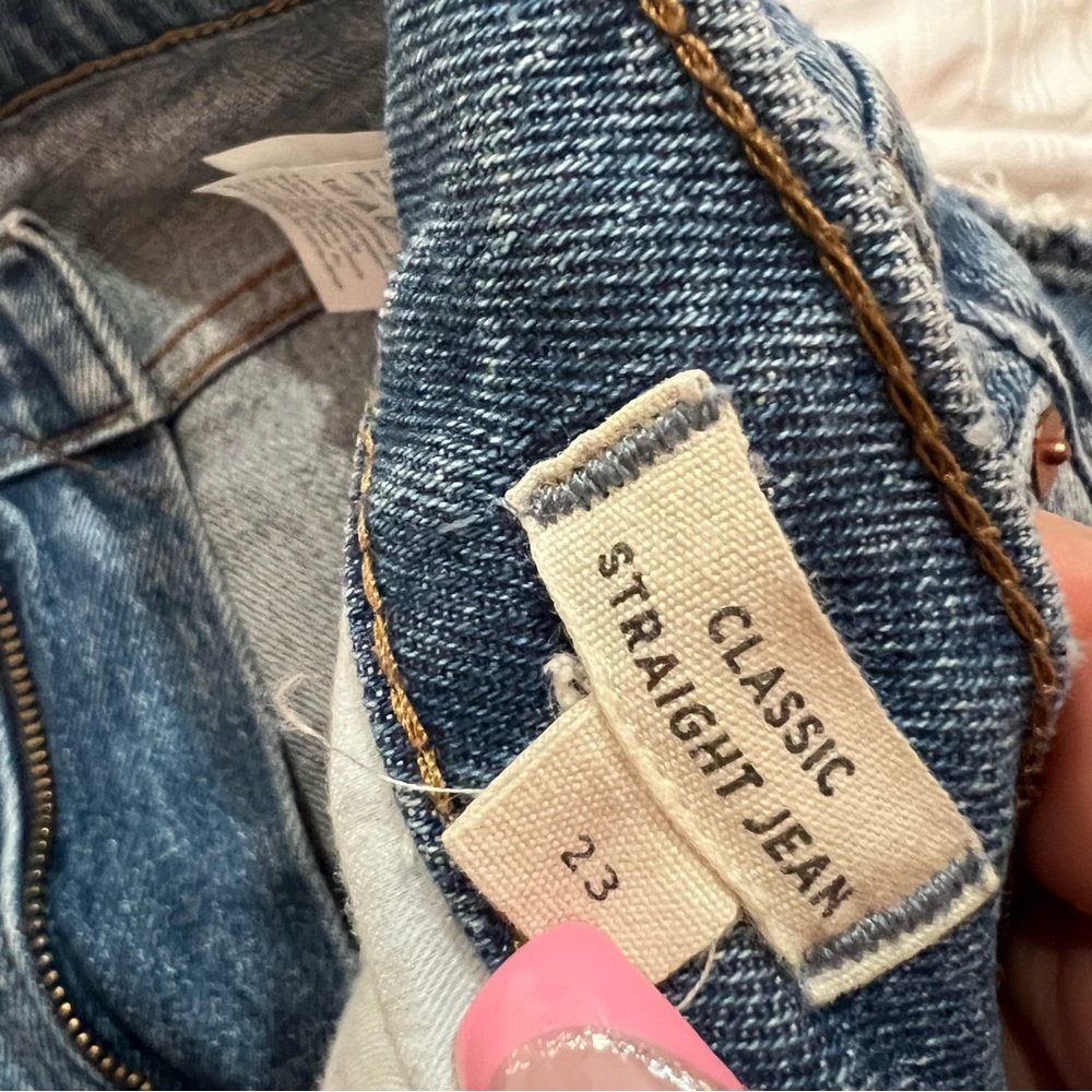 Madewell  Classic Straight Denim Jeans in Fawn Wash Size 23 - Picture 3 of 7